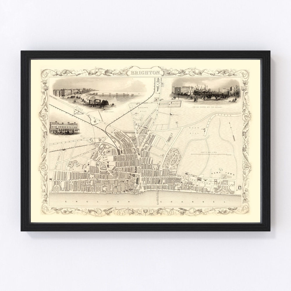 Brighton Vintage Map 1851