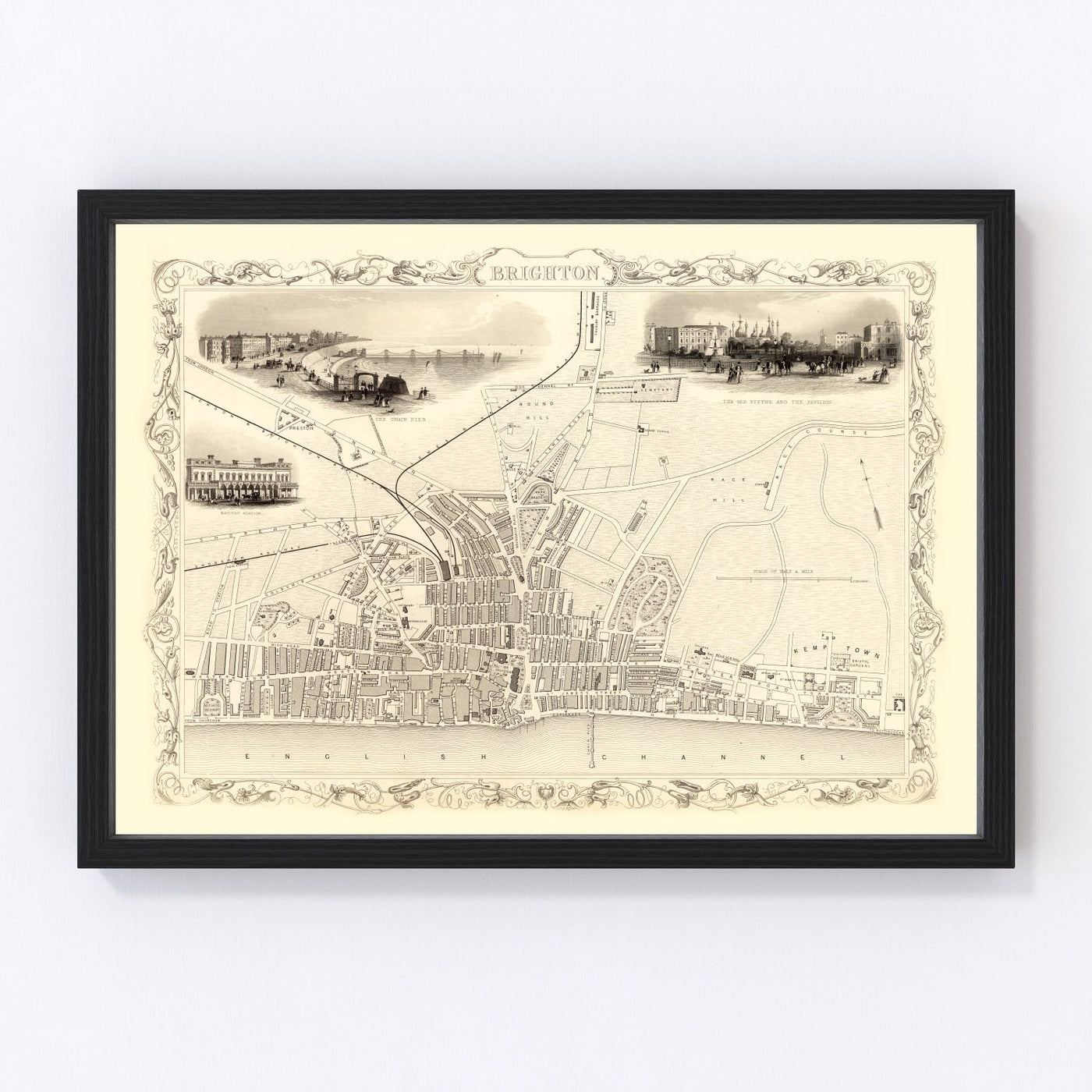 Brighton Vintage Map 1851