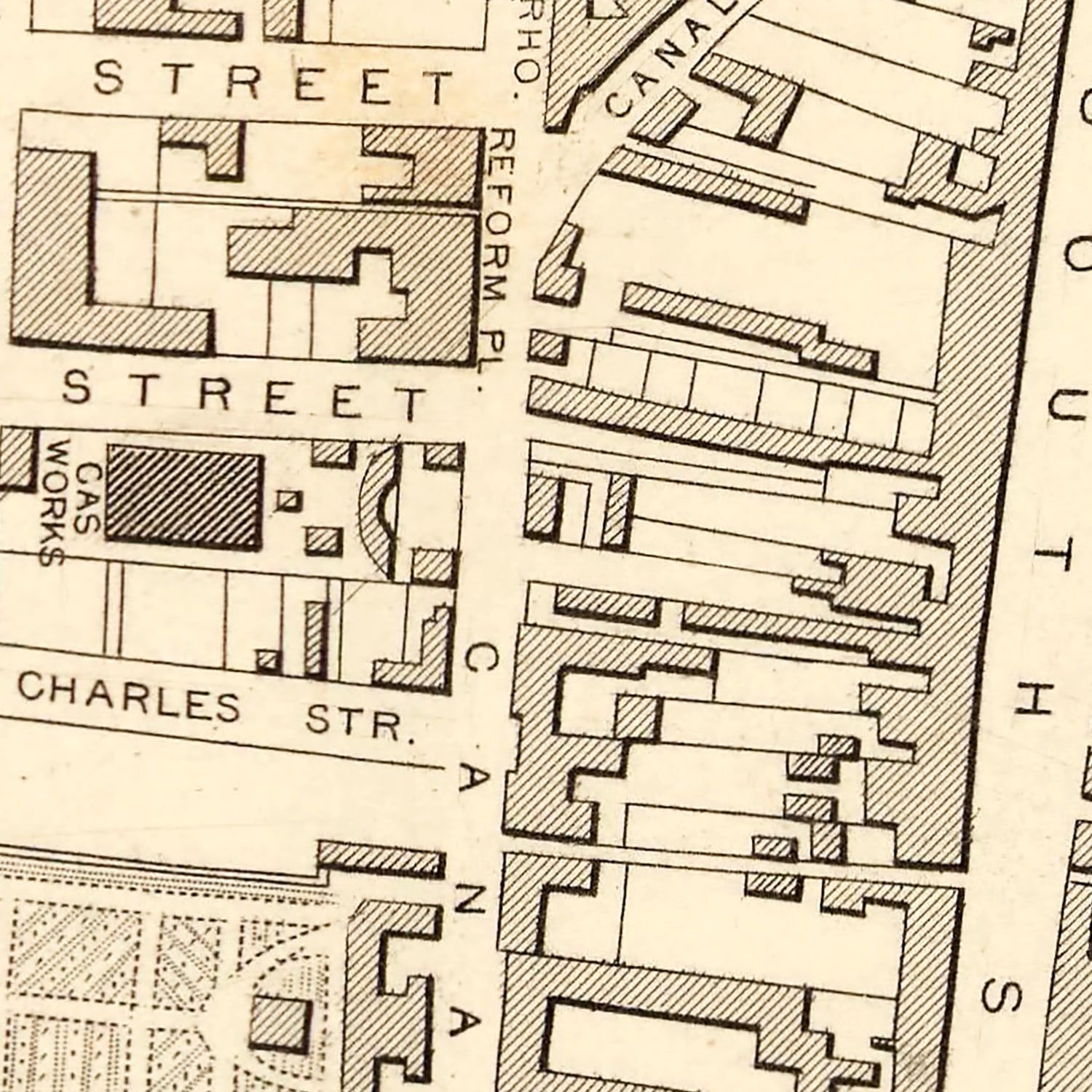 Restored historic details from the 1851 city map of Perth