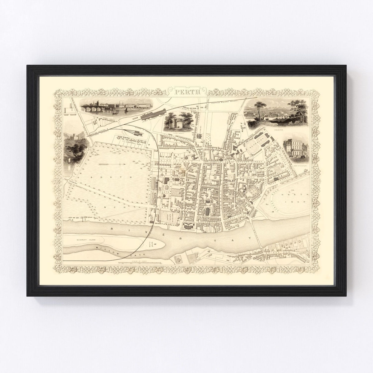 Perth Vintage Map 1851