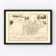 Perth Vintage Map 1851