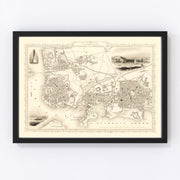 Plymouth Vintage Map 1851