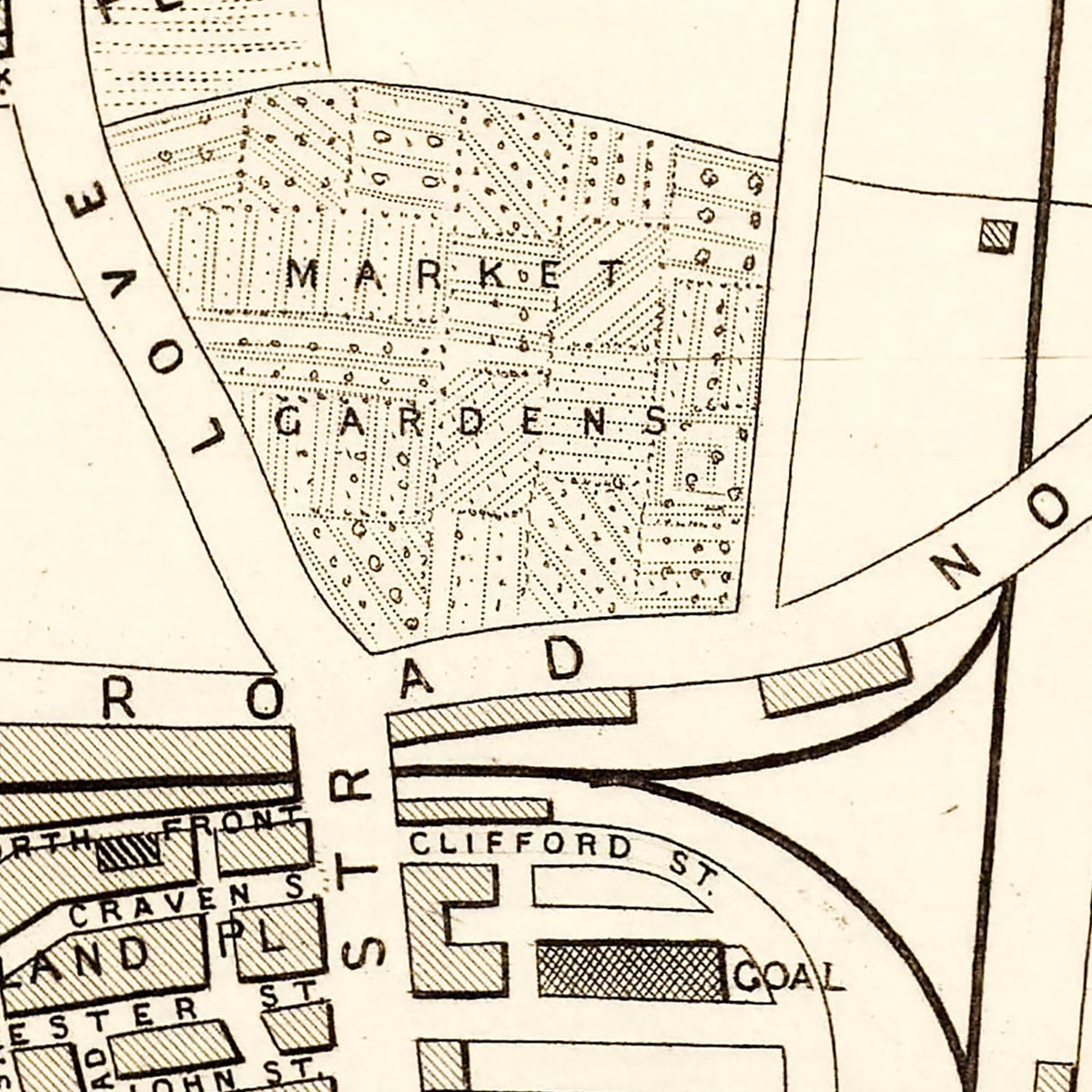 Restored historic details from the 1851 city map of Southampton