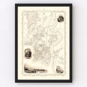 Southampton Vintage Map 1851