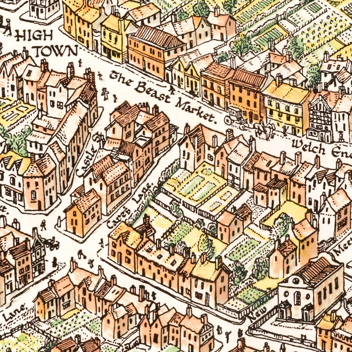 Restored historic details from the 1923 city map of Birmingham