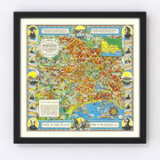 Melbourne Vintage Map 1934