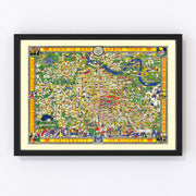 University of Michigan Vintage Map 1926
