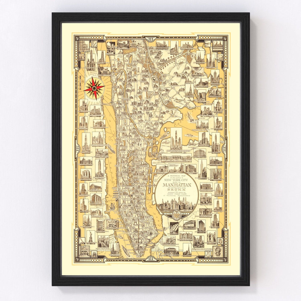 Manhattan Vintage Map 1939