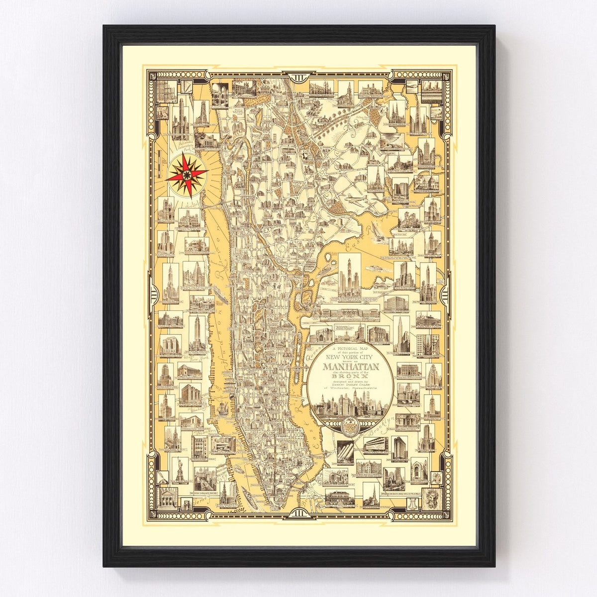 Manhattan Vintage Map 1939