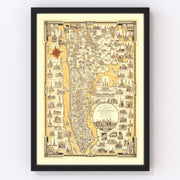 Manhattan Vintage Map 1939