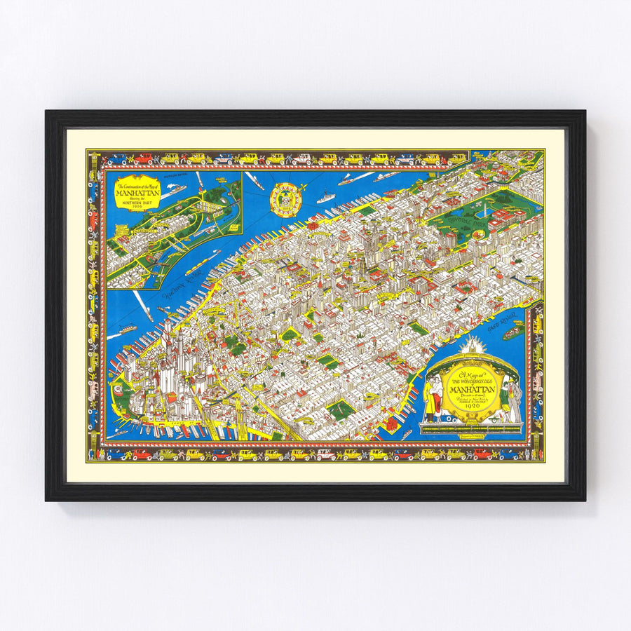 Manhattan Vintage Map 1926