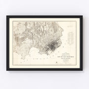 San Francisco Vintage Map 1857