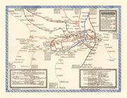 Vintage Subway Map of London 1921