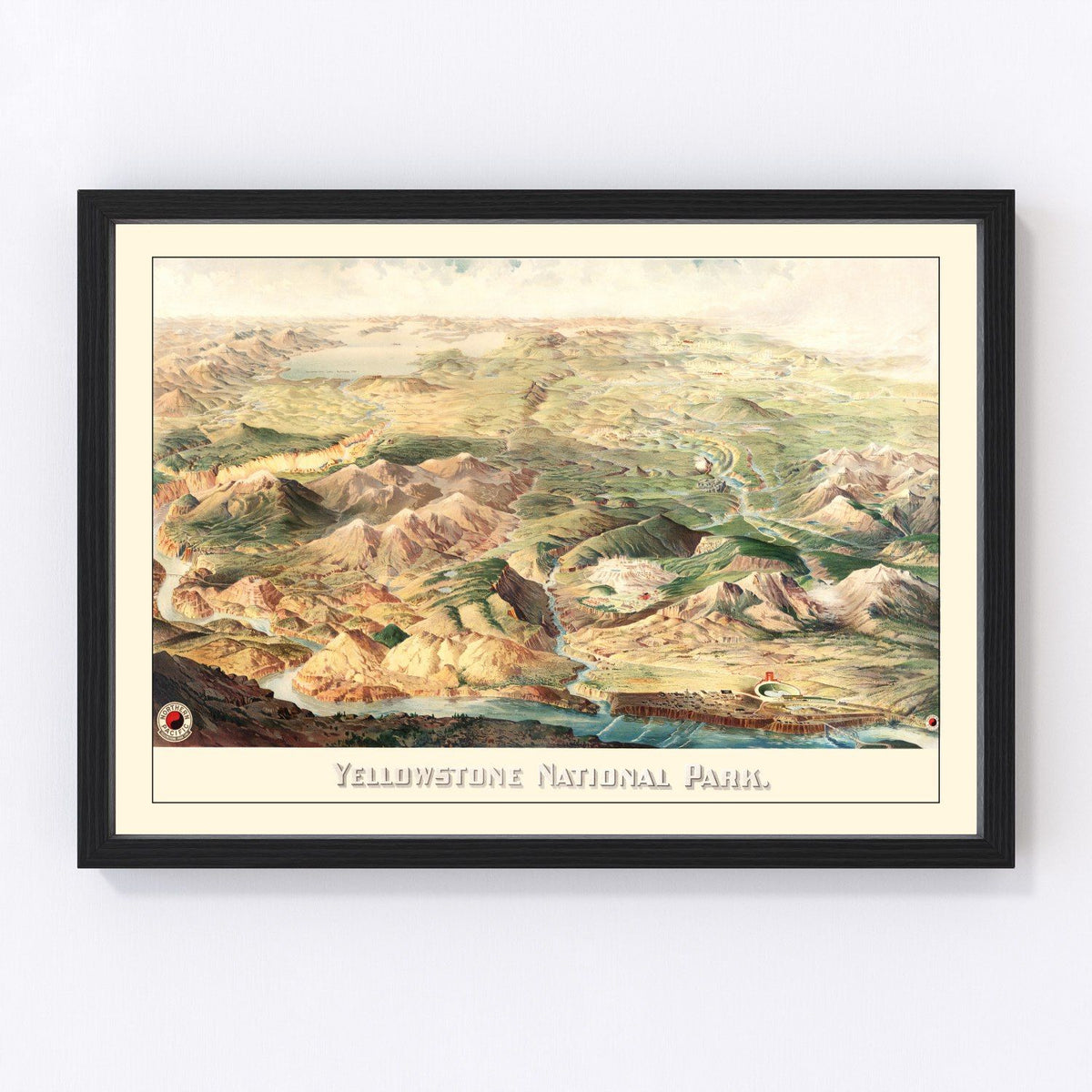 Yellowstone National Park Vintage Map 1904