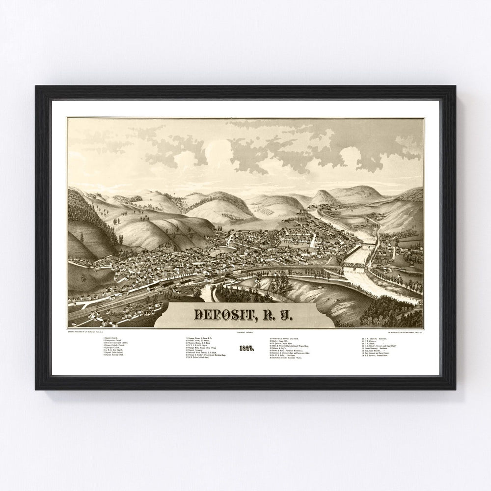 Deposit Vintage Map 1887