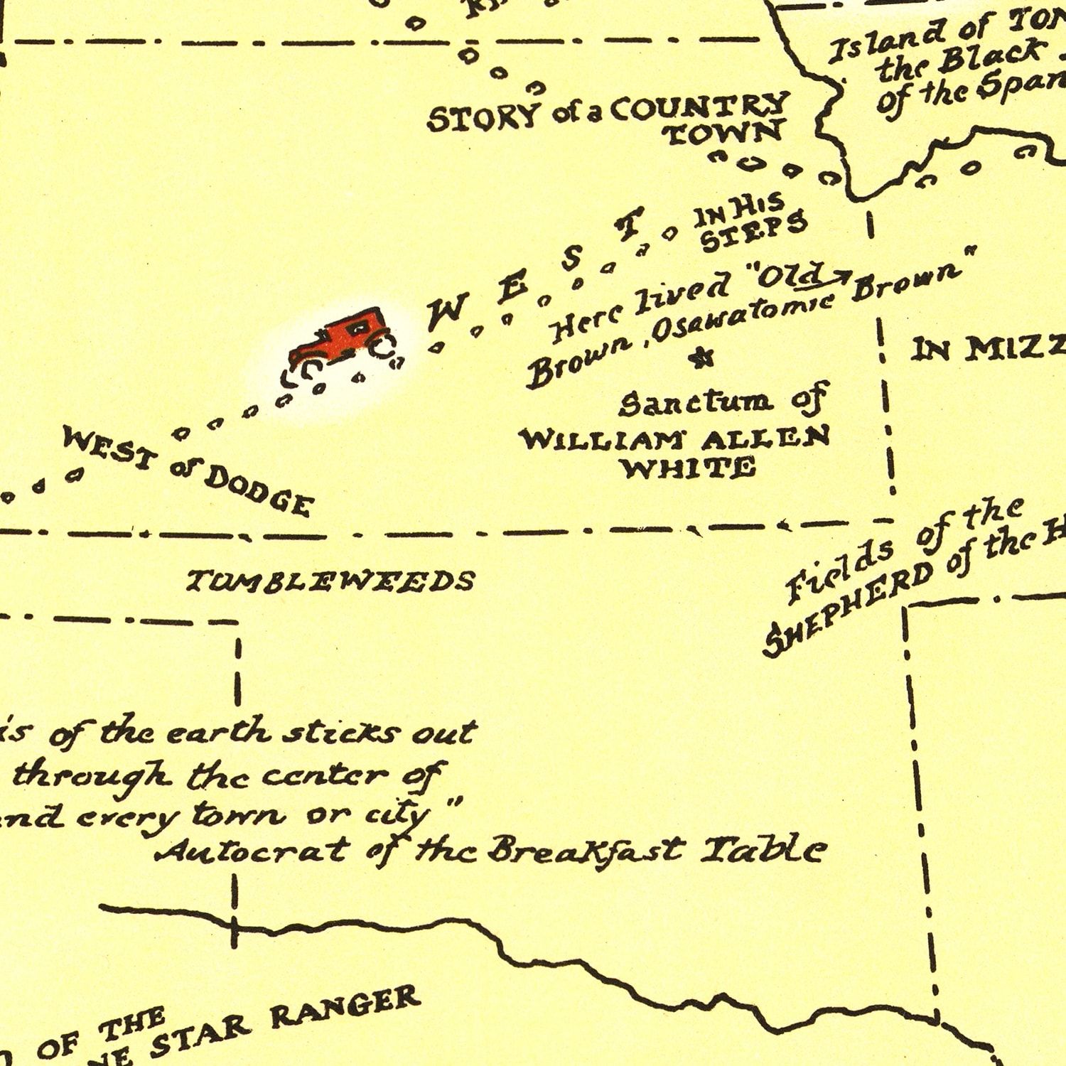 Restored historic details from the 1926 country map of County