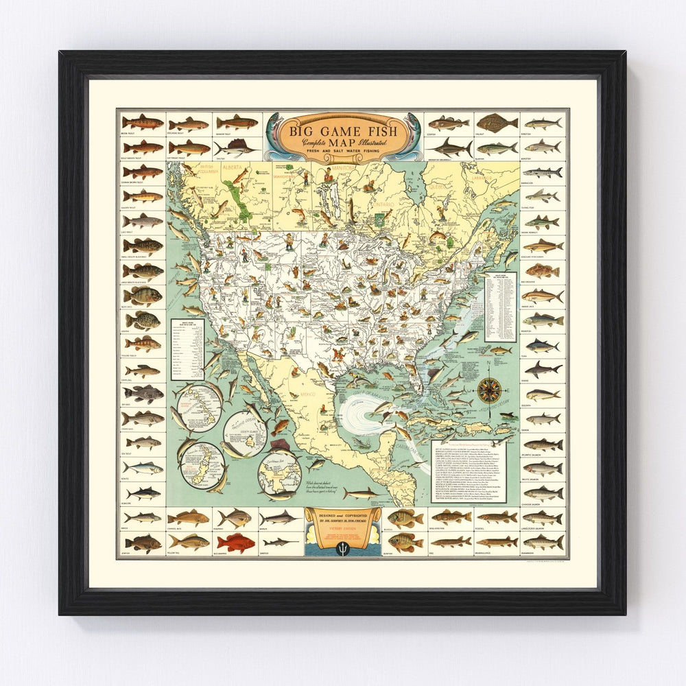 United States Vintage Map 1936