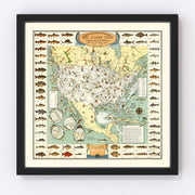 United States Vintage Map 1936