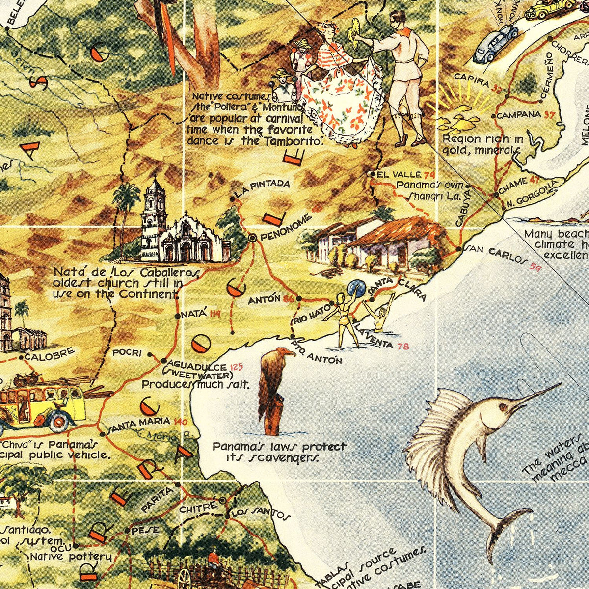 Vintage Panama Maps
