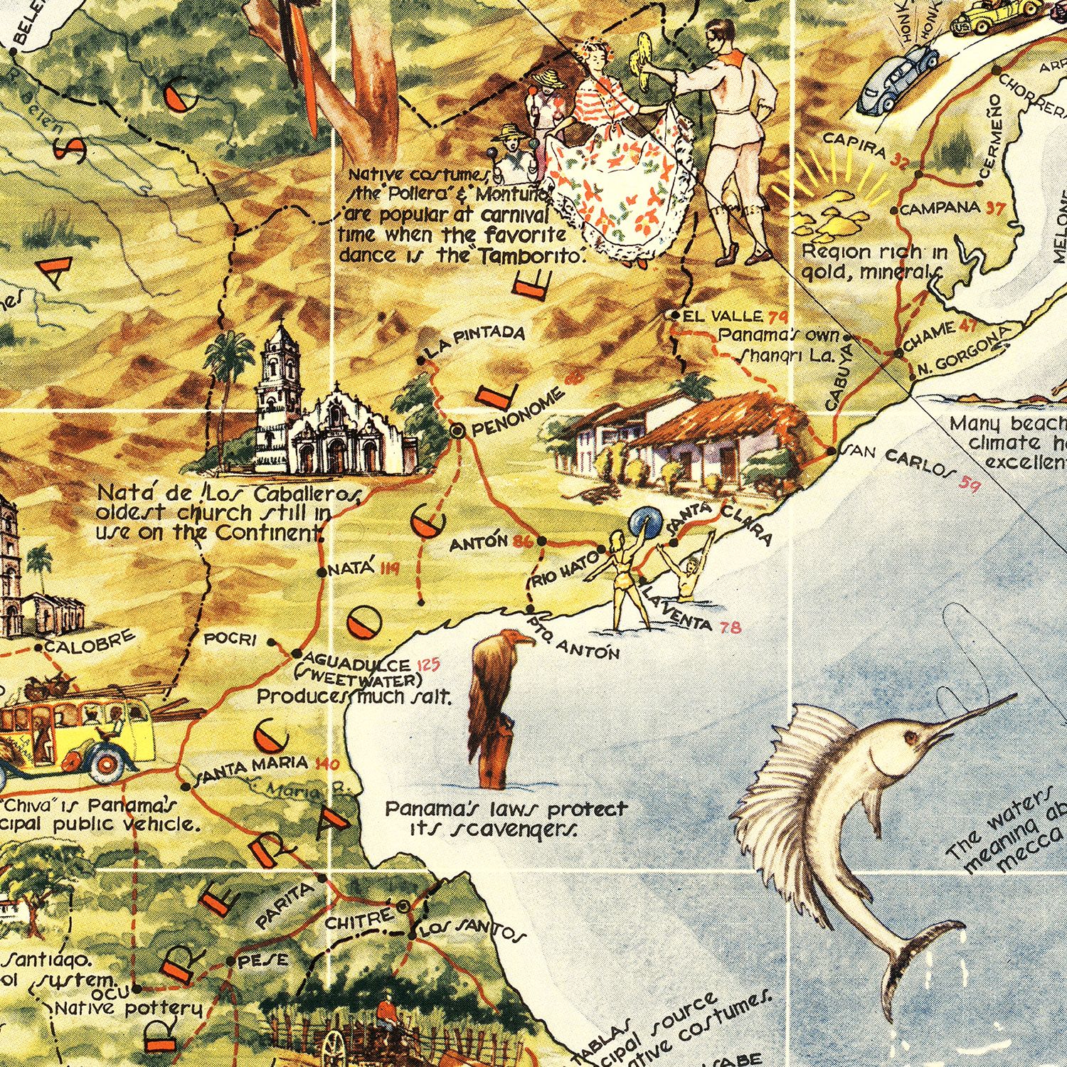 Restored historic details from the 1939 country map of County