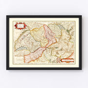 Switzerland Vintage Map 1623