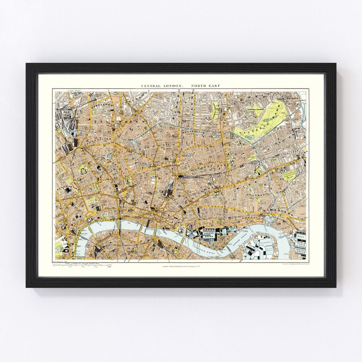 Central & Northeast London Vintage Map 1904