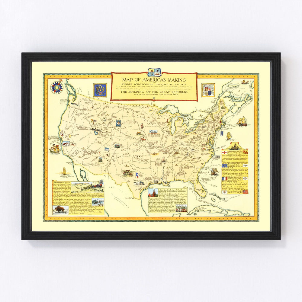 United States Vintage Map 1926