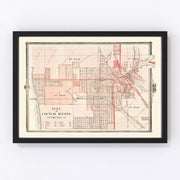 Council Bluffs Vintage Map 1875
