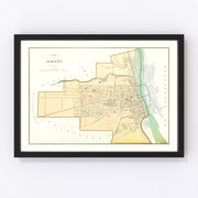 Albany Vintage Map 1895