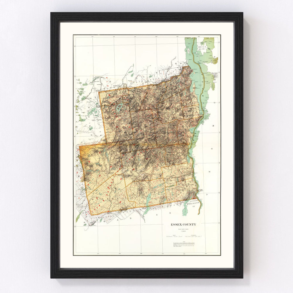 Essex County Vintage Map 1895