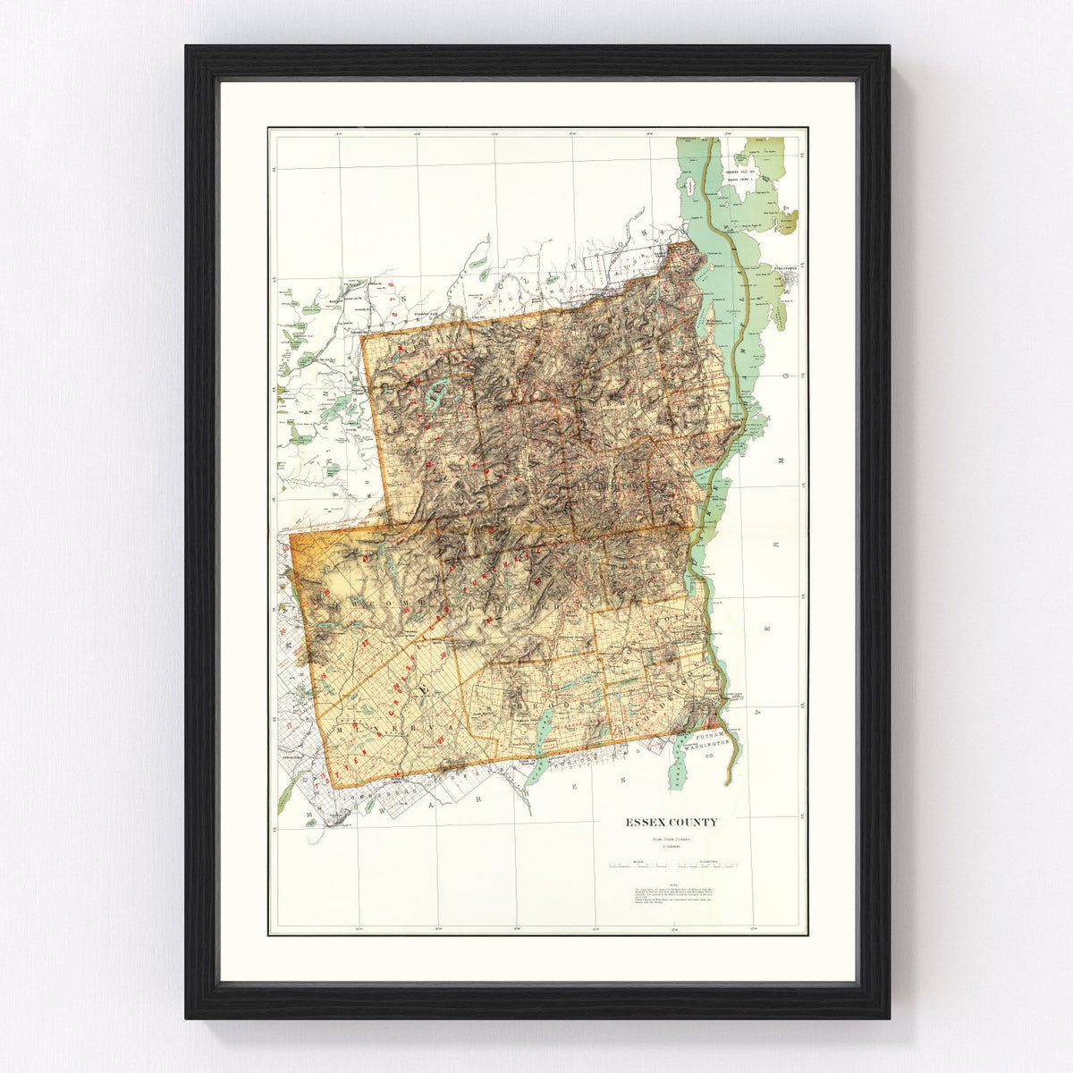Essex County Vintage Map 1895