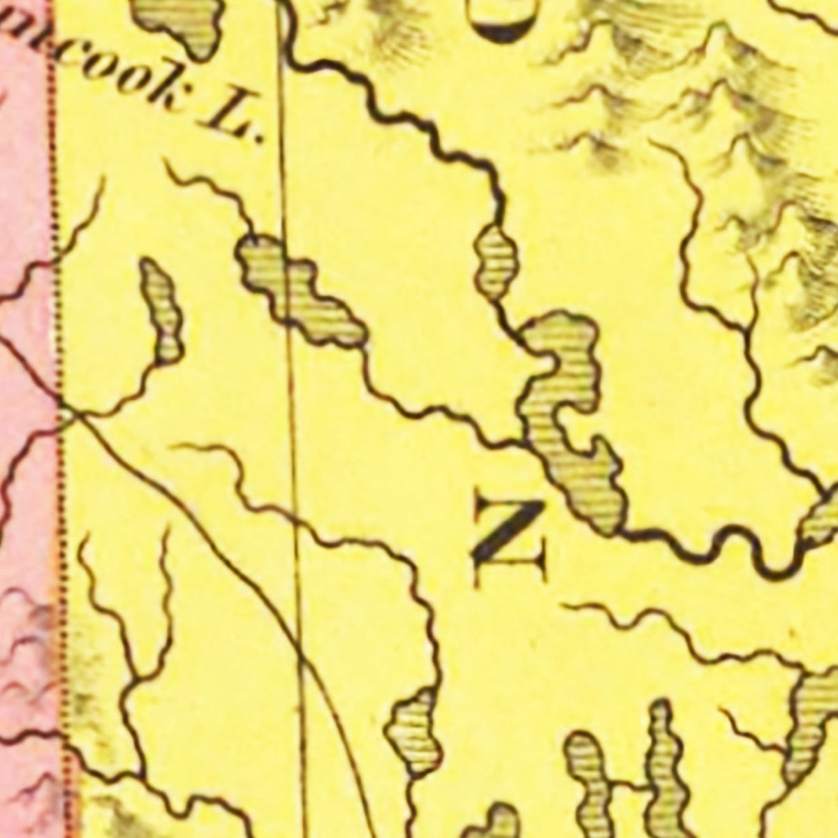 Restored historic details from the 1831 state map of County, Maine