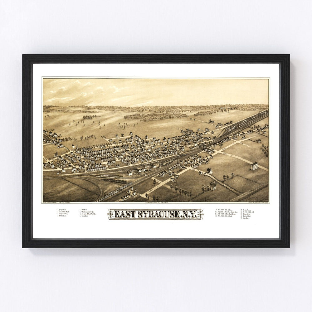 East Syracuse Vintage Map 1885