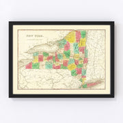 New York Vintage Map 1831