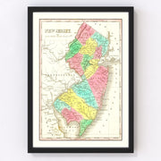 New Jersey Vintage Map 1831