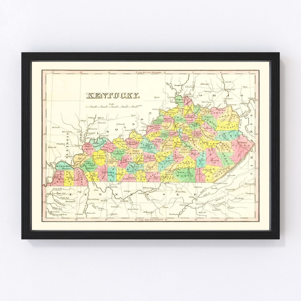 Tennessee Vintage Map 1831