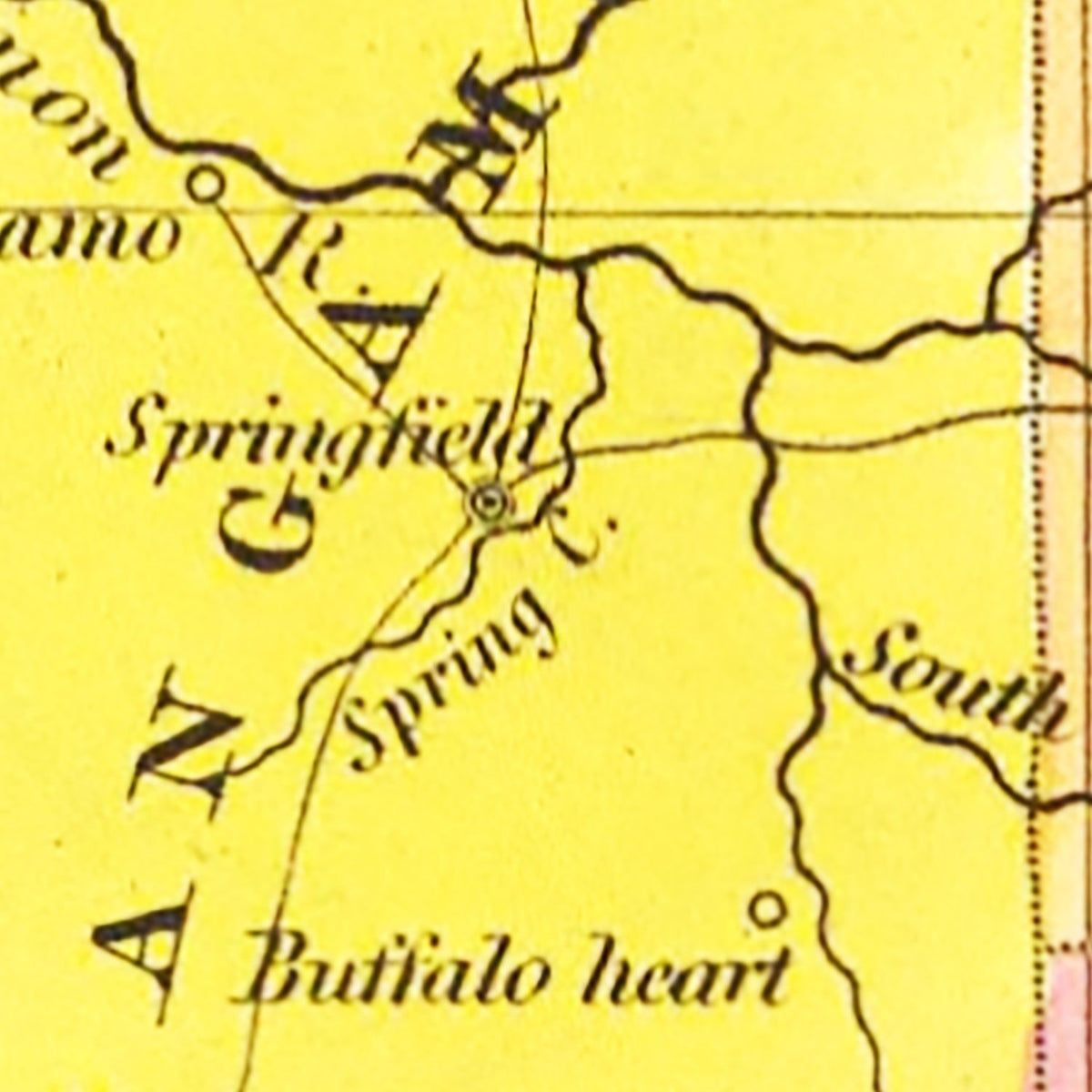 Restored historic details from the 1831 state map of County, Illinois