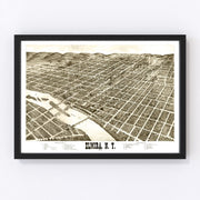 Elmira Vintage Map 1873