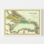 map of West Indies