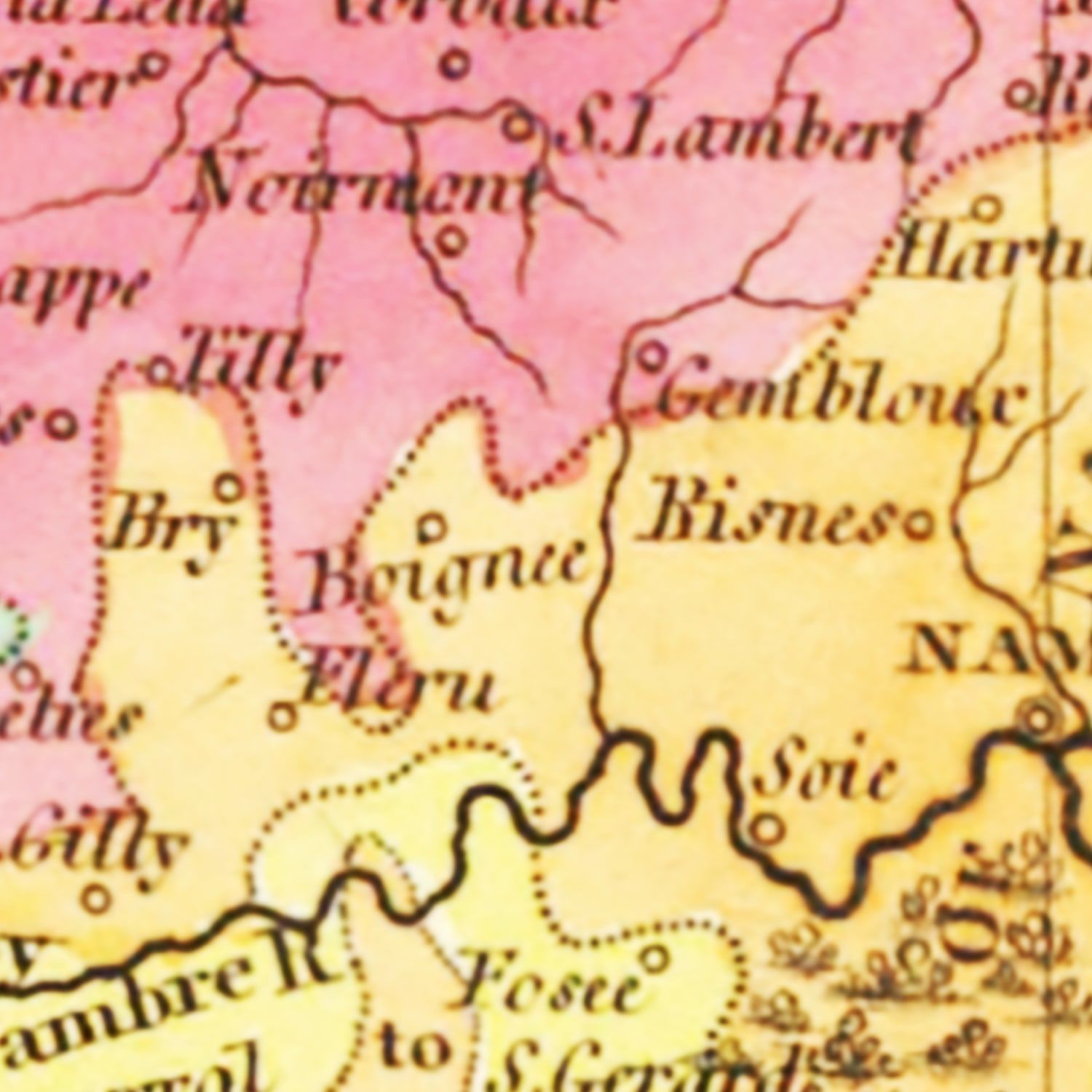 Restored historic details from the 1831 country map of County