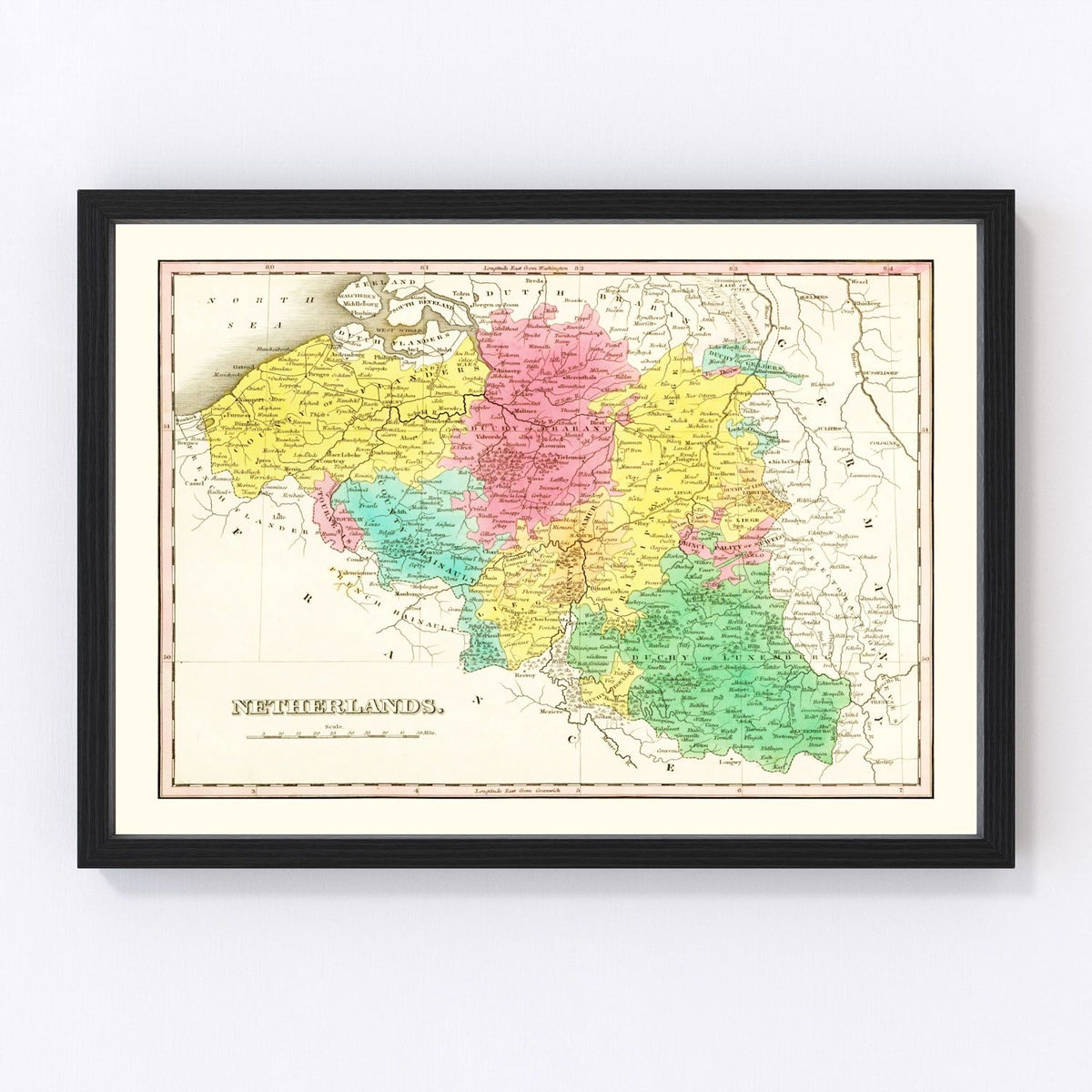 Netherlands Vintage Map 1831