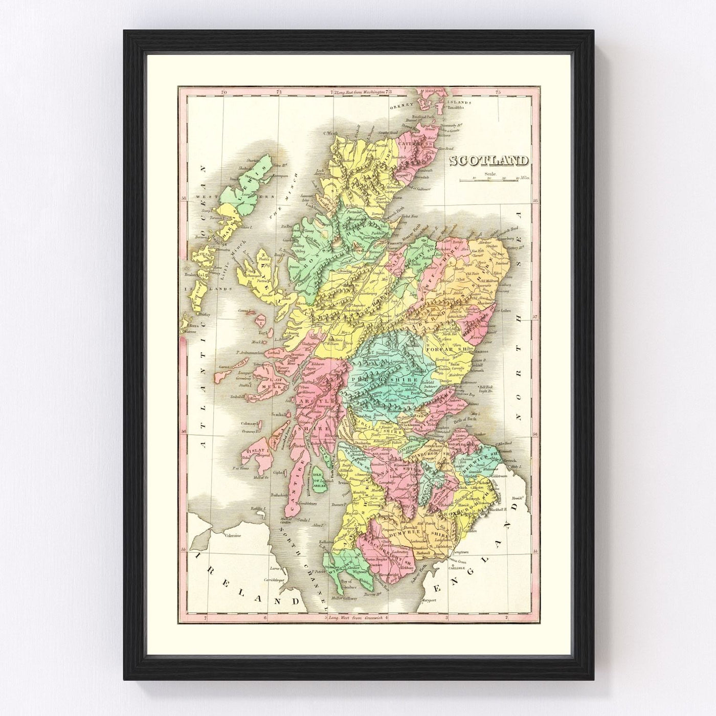 Scotland Vintage Map 1831