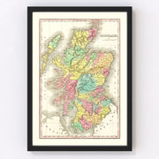 Scotland Vintage Map 1831