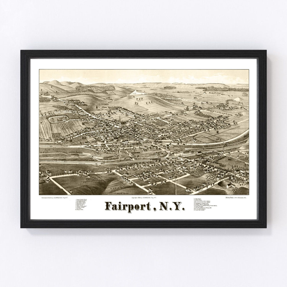 Fairport Vintage Map 1885