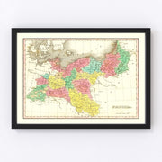 Prussia, Germany Vintage Map 1831