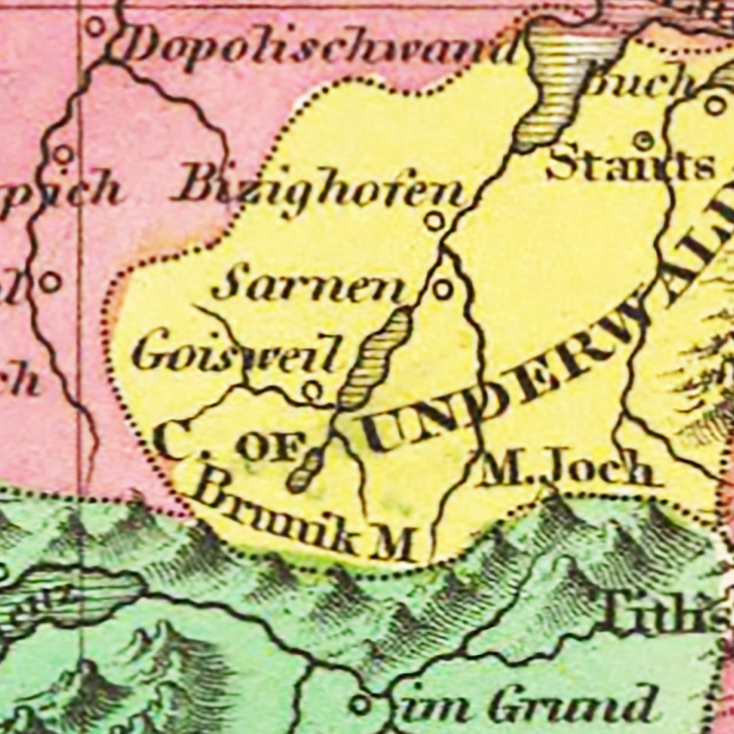 Restored historic details from the 1831 country map of County