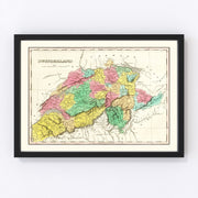 Switzerland Vintage Map 1831