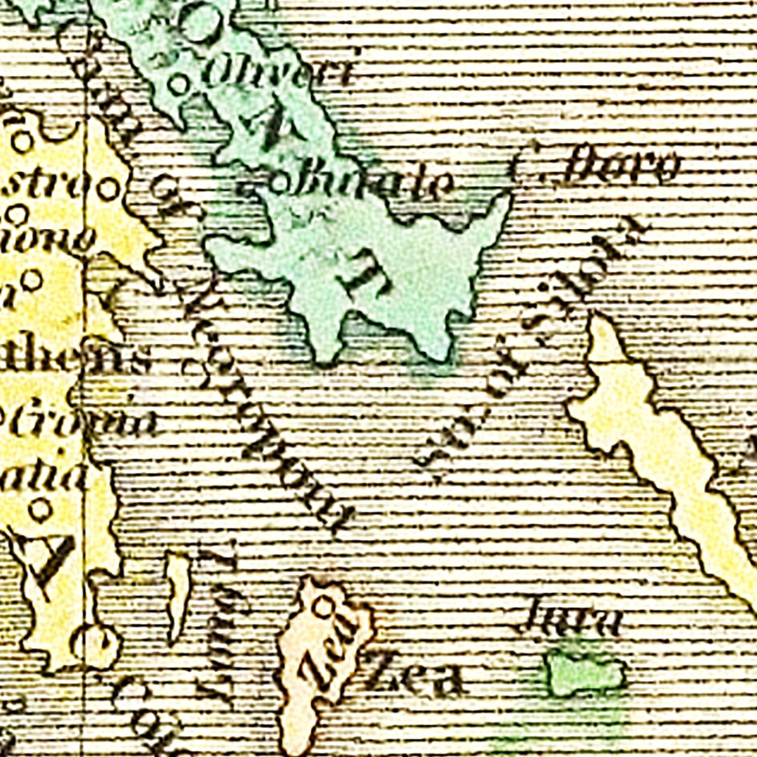 Restored historic details from the 1831 country map of County