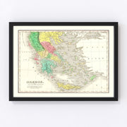 Greece Vintage Map 1831