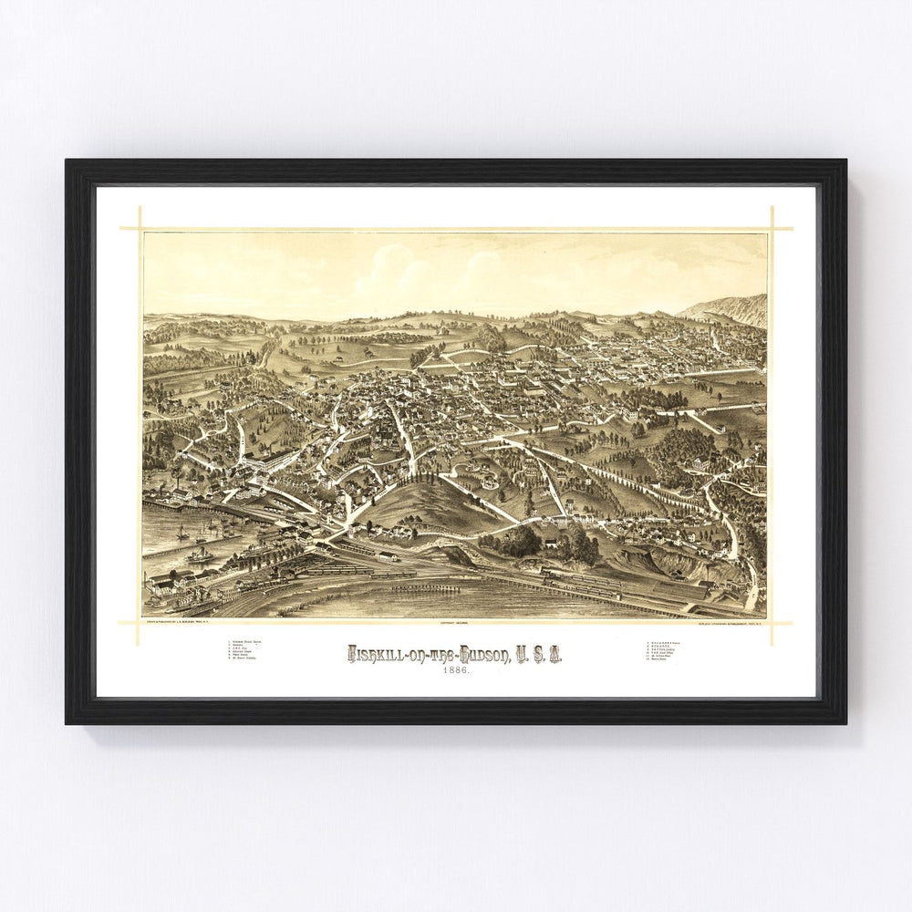 Fishkill Vintage Map 1886